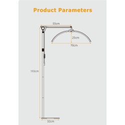 Lampada Mezzaluna da terra