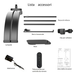 Lampada Mezzaluna da terra