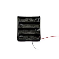 Portabatterie 4xAA plastica nera