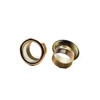Ghiera E14 alta metallo oro