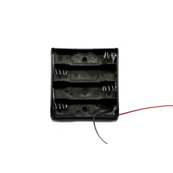 Portabatterie 4xAA plastica nera