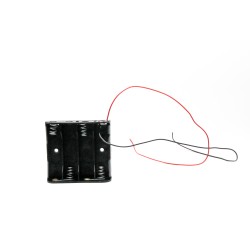 Portabatterie 4xAA plastica nera